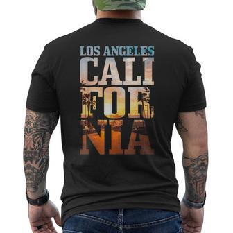 Los Angeles California Retro La Vintage Men's T-shirt Back Print - Monsterry CA
