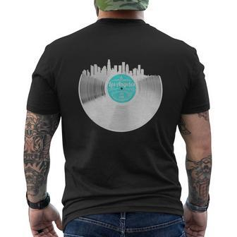 Los Angeles Skyline Shirt La California Vinyl Record Mens Back Print T-shirt - Thegiftio UK