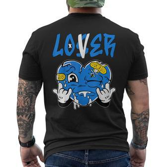 Loser Lover Blue Yellow Drip Heart Matching Outfit Women Men's T-shirt Back Print - Monsterry AU