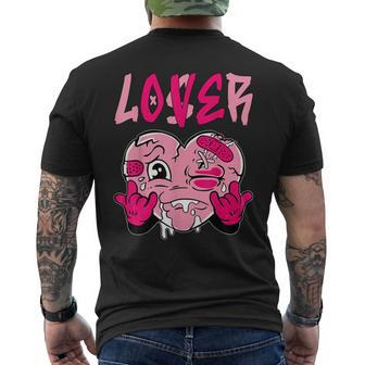 Loser Lover Pink Drip Heart Matching Outfit Women Men's T-shirt Back Print - Monsterry