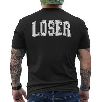 Loser The Word Loser On A Varsity Style Men's T-shirt Back Print - Seseable