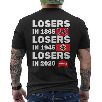Losers In 1865 Losers In 1945 Losers In 2020 Mens Back Print T-shirt - Thegiftio UK