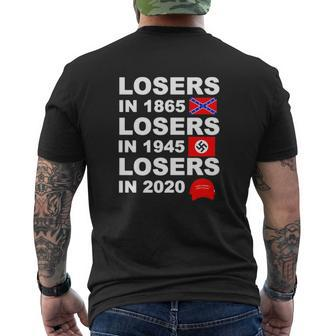 Losers In 1865 Losers In 1945 Losers In 2020 Mens Back Print T-shirt - Seseable