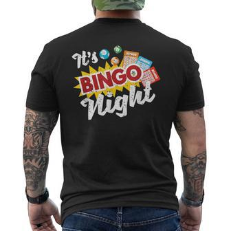 Lotto Bingo Player Its Bingo Night Gambling Lottery Bingo Men's T-shirt Back Print - Thegiftio UK
