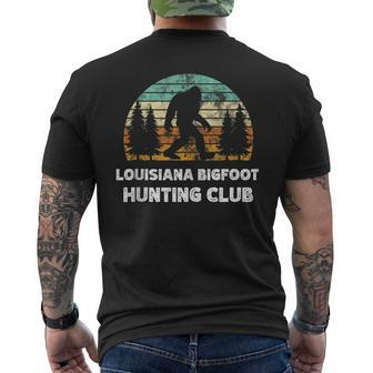 Louisiana Bigfoot Hunting Club Sasquatch Fan Men's T-shirt Back Print - Monsterry CA