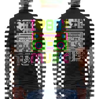 I Love 80'S Music 1980S Themed Party 80'S Outfit 80S Costume Men's T-shirt Back Print - Thegiftio
