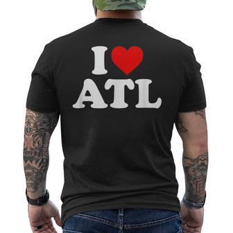 I Love Atlanta Atl Heart Men's T-shirt Back Print - Monsterry