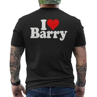 I Love Barry I Heart Barry Men's T-shirt Back Print - Seseable