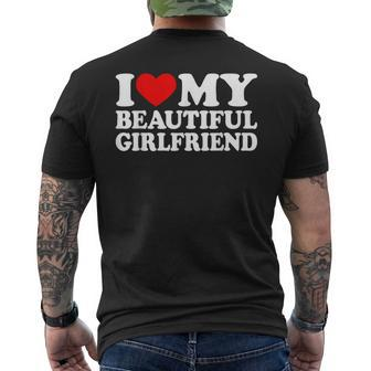 I Love My Beautiful Girlfriend I Love My Girlfriend Men's T-shirt Back Print | Mazezy