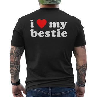 I Love My Bestie Best Friend Bff Cute Matching Friends Heart Mens Back Print T-shirt - Thegiftio