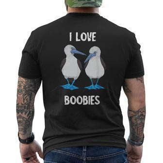 I Love Boobies Bird Lover Blue Footed Boobies Men's T-shirt Back Print - Thegiftio UK