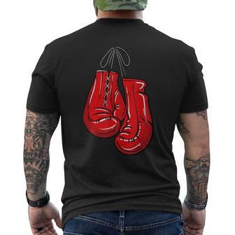 Love Boxing Gloves Illustration Boxer Men's T-shirt Back Print - Monsterry CA