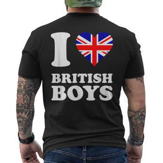 I Love British Boys Men's T-shirt Back Print - Monsterry
