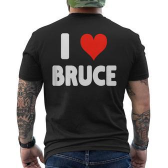 I Love Bruce Heart Men's T-shirt Back Print - Thegiftio UK