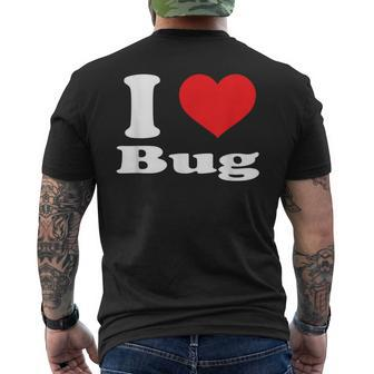 I Love Bug Animals Lovers Men's T-shirt Back Print - Monsterry UK