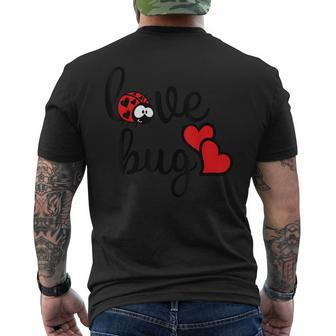 Love Bug Cute Valentine's Day Party Ladybug Men's T-shirt Back Print - Thegiftio