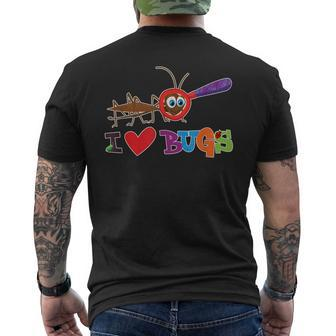 I Love Bugs Cute Walking Stick Bug Men's T-shirt Back Print - Monsterry DE