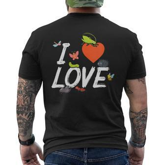 I Love Bugs Entomology Student Insects Studying Lover Men's T-shirt Back Print - Monsterry UK