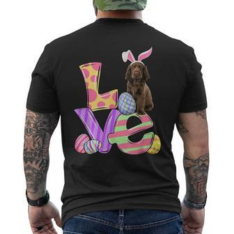 Love Bunny Sussex Spaniel Dog Easter Eggs Easter Day Men's T-shirt Back Print - Seseable