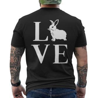 Love Bunny T Cute Adorable Easter Rabbit Men's T-shirt Back Print | Mazezy