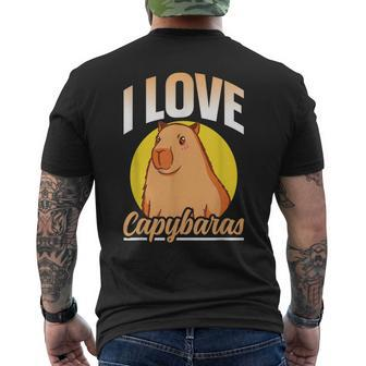 I Love Capybaras Capybara Animal Lover Rodent Men's T-shirt Back Print - Thegiftio UK