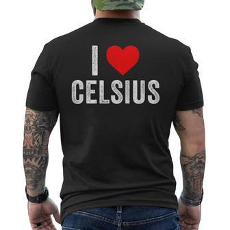 I Love Celsius Men's T-shirt Back Print - Monsterry