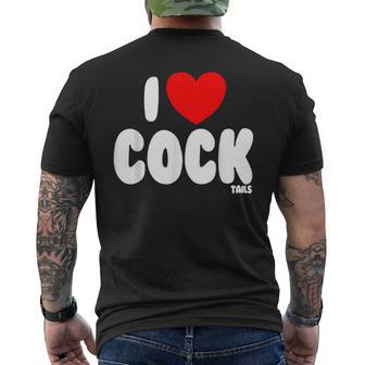 I Love Cocktails Raunchy Women's Embarrassing Men's T-shirt Back Print - Monsterry