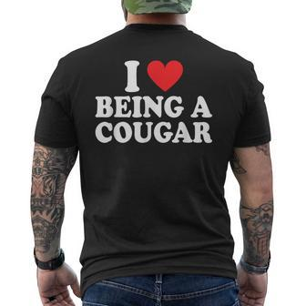 I Love Being A Cougar I Heart Being A Cougar Men's T-shirt Back Print - Monsterry CA