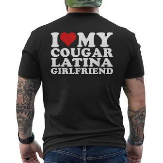 I Love My Cougar Latina Girlfriend I Heart My Gf Men's T-shirt Back Print - Seseable