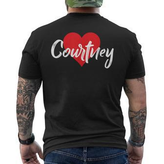 I Love Courtney First Name I Heart Named Men's T-shirt Back Print - Seseable