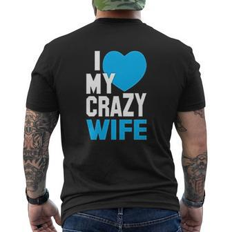 I Love My Crazy Husband And Wife Mens Back Print T-shirt - Thegiftio UK