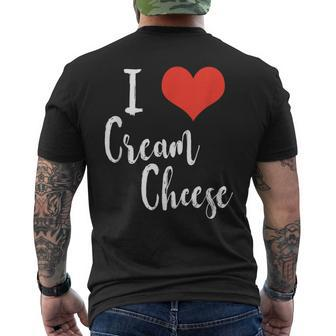I Love Cream Cheese Men's T-shirt Back Print - Monsterry