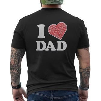 I Love Dad Mens Back Print T-shirt | Mazezy