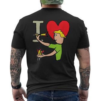 I Love Darts Men's T-shirt Back Print - Thegiftio UK