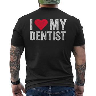 I Love My Dentist I Heart My Dentist Dental Asisstant Men's T-shirt Back Print - Monsterry UK