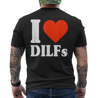 I Love Dilfs I Heart Dilfs Father’S Day Dad Humor Men's T-shirt Back Print - Monsterry DE