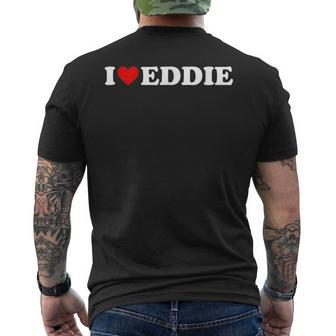 I Love Eddie Heart Men's T-shirt Back Print - Monsterry AU