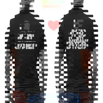 I Love My Emo Boyfriend Red Heart I Love My Emo Boyfriend Mens Back Print T-shirt - Thegiftio UK