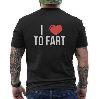 I Love To Fart Passing Gas Mens Back Print T-shirt - Thegiftio UK