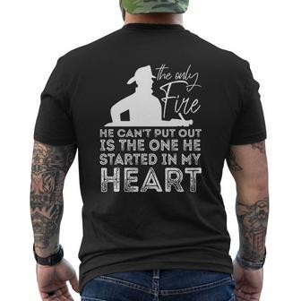 I Love My Firefighter From Wife To Husband Mens Back Print T-shirt - Thegiftio