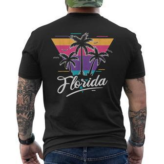Love Florida Vintage Sunset Style Idea 80S Men's T-shirt Back Print - Monsterry UK