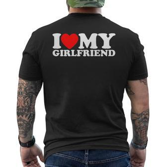 I Love My Girlfriend Romance Men's T-shirt Back Print - Seseable