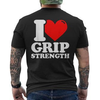 I Love Grip Strength Fitness Men's T-shirt Back Print - Monsterry CA