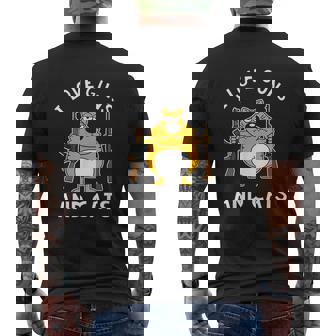 I Love Guns And Cats With Ak47 And A Shotgun 2Nd Amendment Mens Back Print T-shirt - Thegiftio