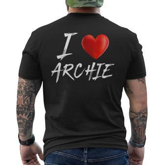 I Love Heart Archie Family Name T Men's T-shirt Back Print - Seseable