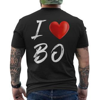 I Love Heart Bo Family Name T Men's T-shirt Back Print - Seseable