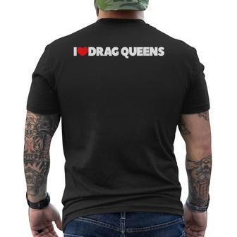I Love Heart Drag Queens Men's T-shirt Back Print - Monsterry DE