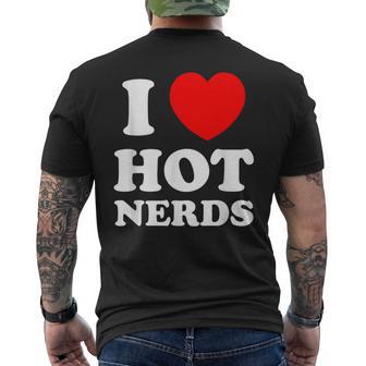 I Love Heart Hot Nerds Adult Geek Men's T-shirt Back Print - Monsterry DE