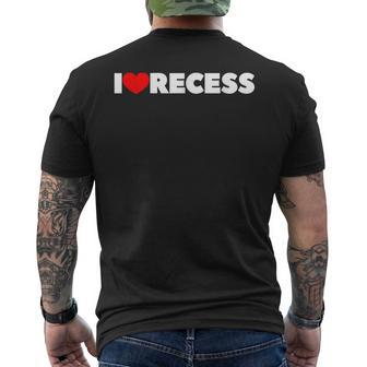 I Love Heart Recess Men's T-shirt Back Print - Monsterry AU