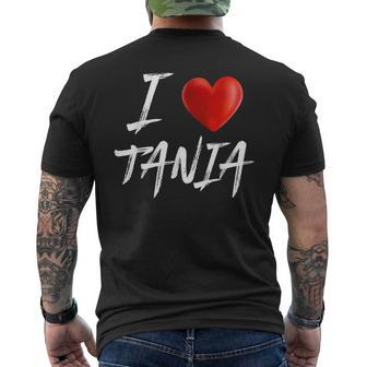 I Love Heart Tania Family Name T Men's T-shirt Back Print - Seseable
